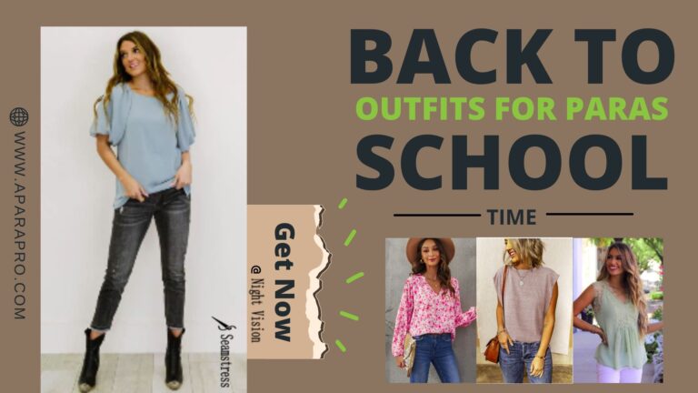 Back to School Outfits for Paraeducators with Night Vision Seamstress Fashion by A Para Pro