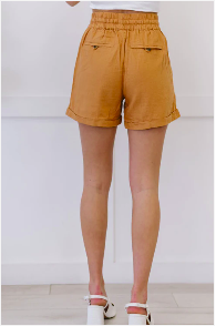 Back to School Outfit for Paraeducators by A Para Pro - Zenana Linen Loved Cuff Shorts in Butter  from Night Vision Seamstress 