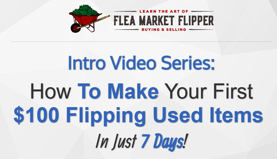 A Para Pro Product review: Flea Market flipper freebie. 7 day video series