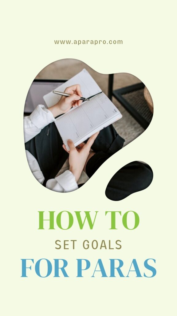 goal setting for paras by a para pro