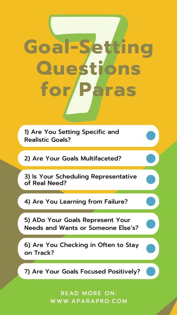 goal setting for paras infographic pin by a para pro