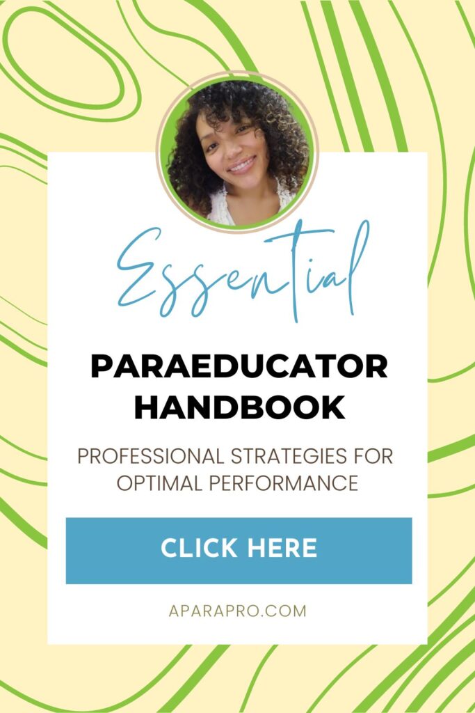new paraeducator handbook for new paras or new hires by a para pro for paraeducator pararpforesionals