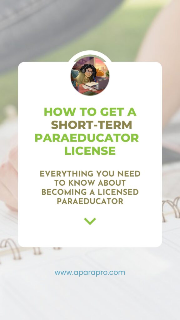 short term para license for paraprofessionals a pin by a para pro