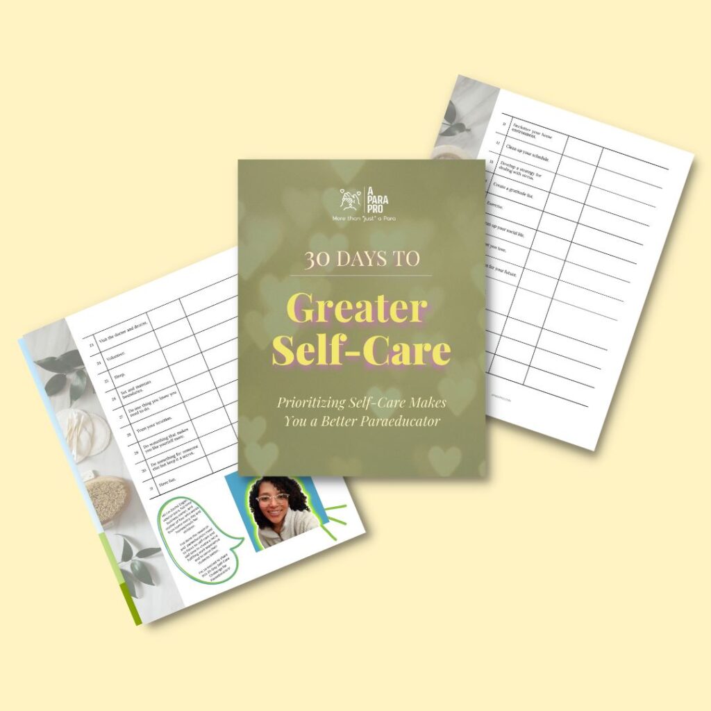 self care for paraeducators - a para pro freebie