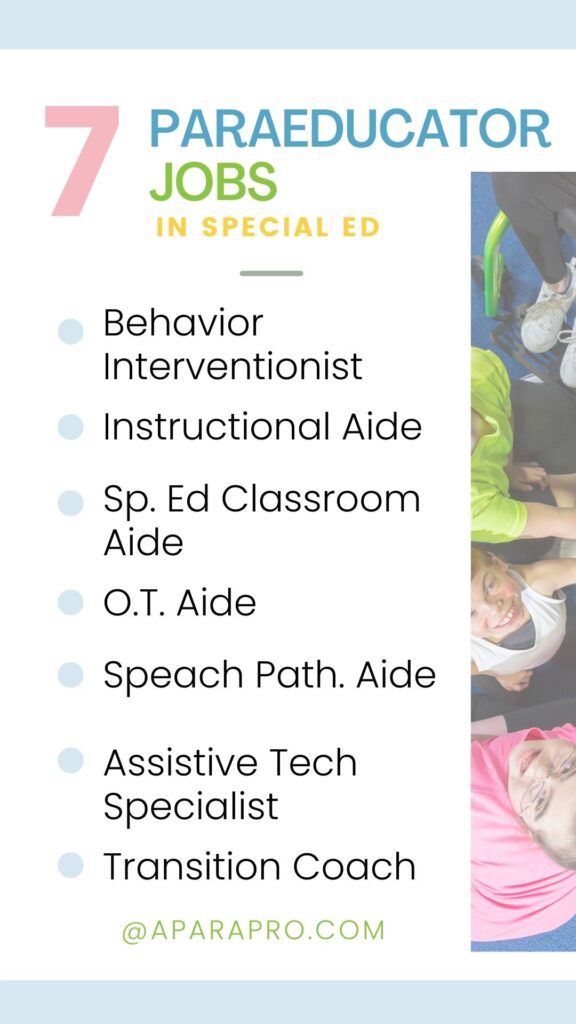 7 fifferent types of paras in special ed - A Para Pro Pin