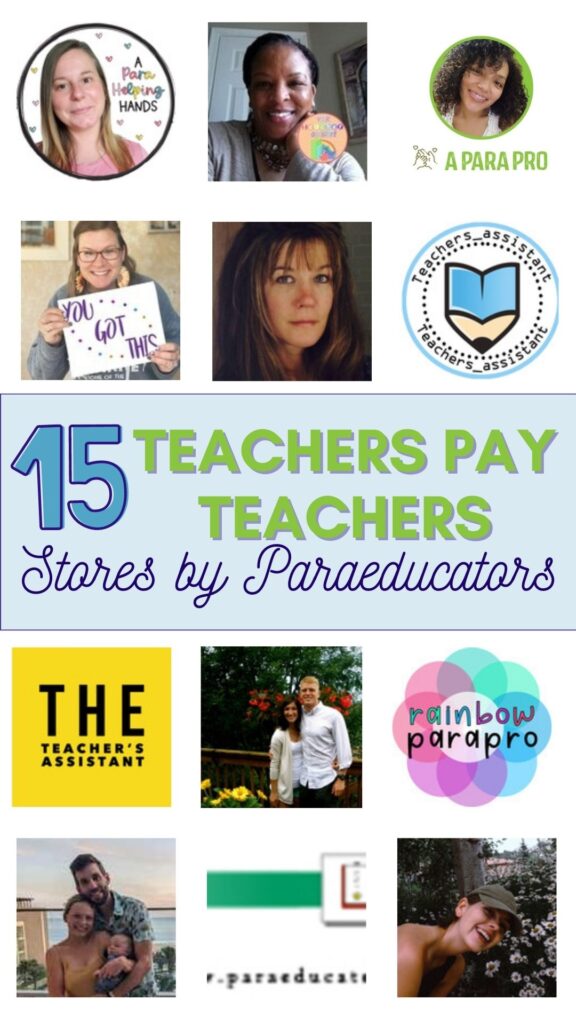15 teachers pay teachers stores by paras - a para pro pin