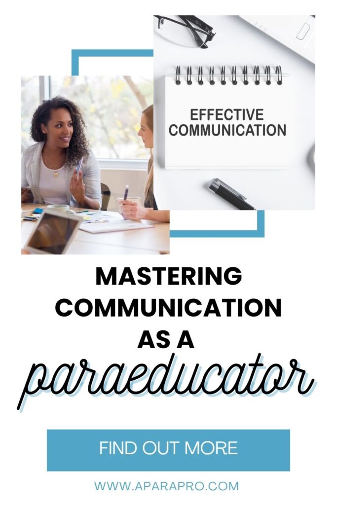 mastering communication as a paraeducator pin for a para pro